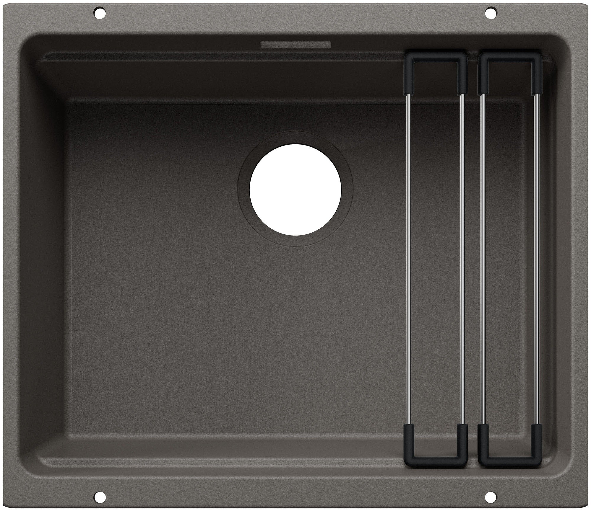 Chiuveta bucatarie Subline 500, 527755, sub blat, silgranit gri vulcan 530 x 460 mm, Blanco